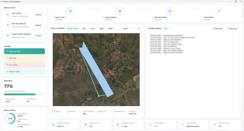 Rapid Live Tactical Mapping interface