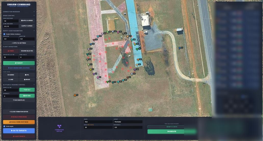 UAV swarm control interface